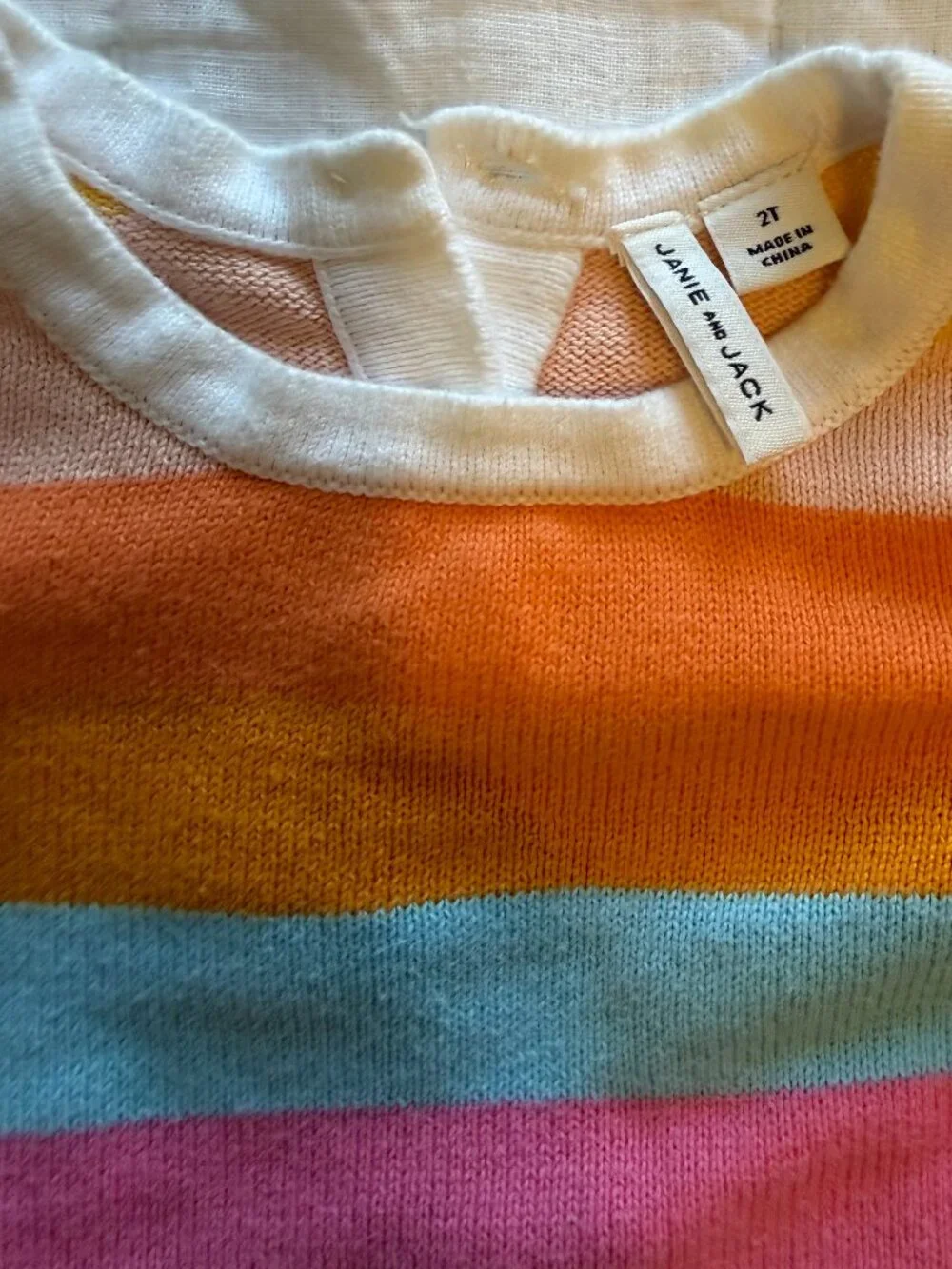 Toddler Girls Janie Jack Rainbow Stripe Sweater & Vans Star Sneaker Set